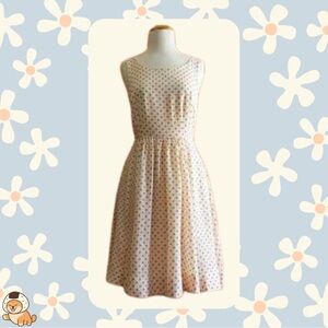 Anthropologie Moulinette Soeurs Silk Chiffon Polka Dot Dress, Sz 4